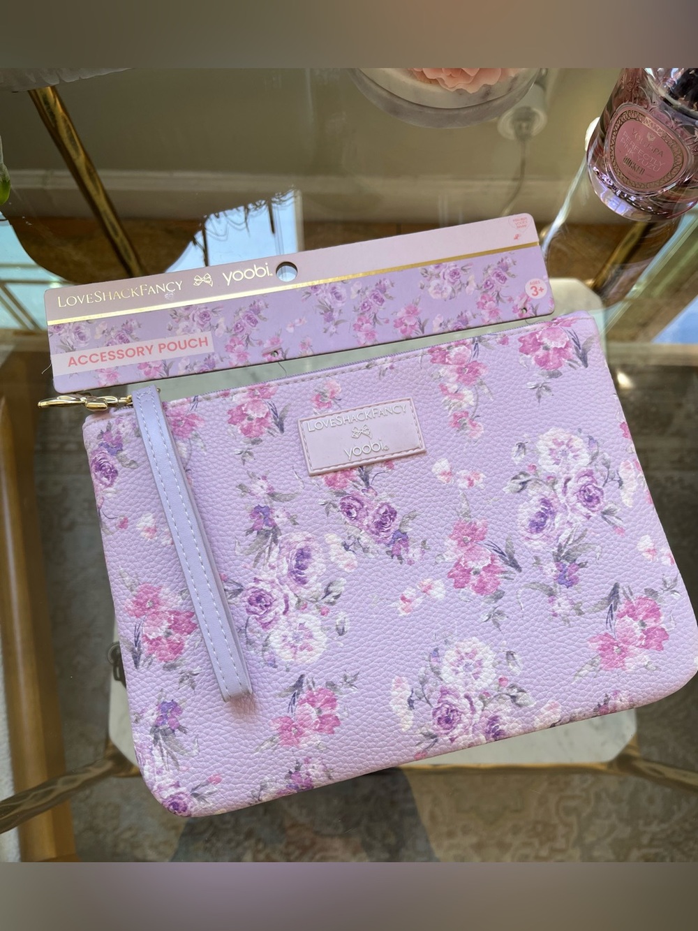 💗Sold💗LOVESHACKFANCY x Target Yoobi Happy Thoughts Flat Zip Pencil Case - Picture 4 of 5